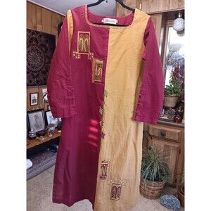Srijan Khadi Ethnic India Cotton Dress size L